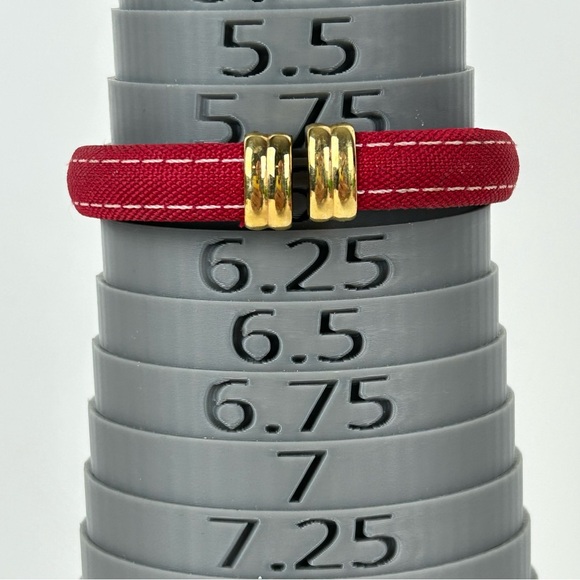 Chic Gold-Tone and Red Women's Quartz Bangle Band Watch (possibly Avon) - Picture 3 of 12